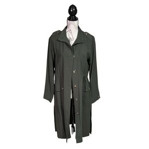 Dynamite Soft Lightweight Trench Coat with Inner Drawstring